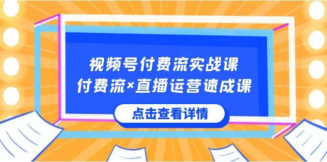 图片[1]-视频号付费流实战课，付费流×直播运营速成课，让你快速掌握视频号核心运营技能-shxbox省心宝盒