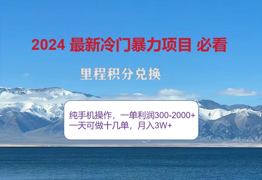 图片[1]-2024惊爆冷门暴利，里程积分最新玩法，高爆发期，一单300+—2000+-shxbox省心宝盒