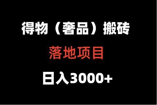 图片[1]-得物搬砖(高奢)落地项目 日入5000+-shxbox省心宝盒