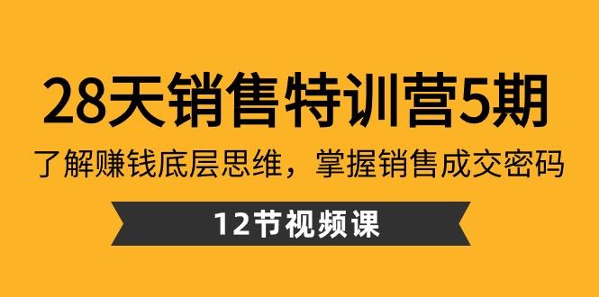 图片[1]-28天销售特训营5期：了解赚钱底层思维，掌握销售成交密码（12节课）-shxbox省心宝盒