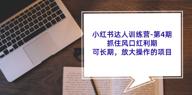 图片[1]-小红书达人训练营第4期：抓住风口红利期，可长期，放大操作的项目-shxbox省心宝盒